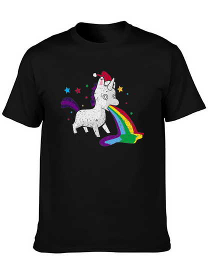 Unicorn Rainbow Puke Christmas T-Shirt