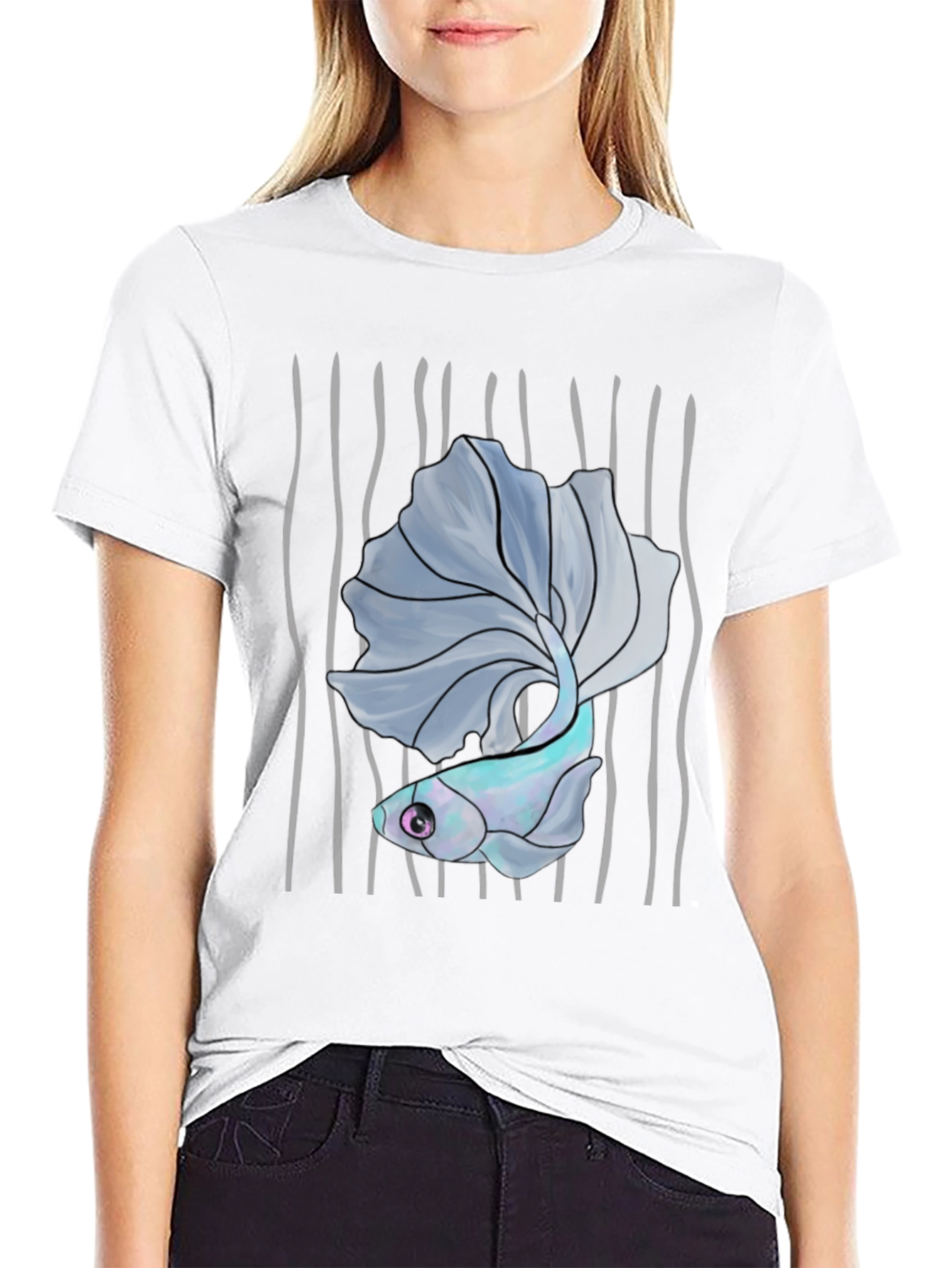 Betta Fish Graphic Tee - Mens Black T-Shirt