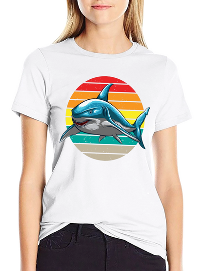 Retro Shark Graphic T-Shirt -  Unique Design!