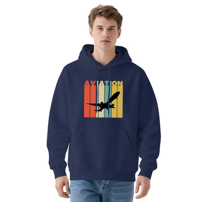 Retro Aviation Airplane Graphic Hoodie
