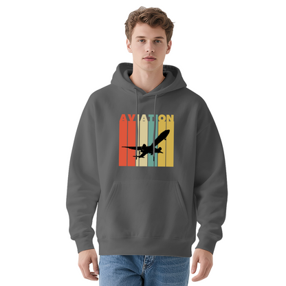 Retro Aviation Airplane Graphic Hoodie