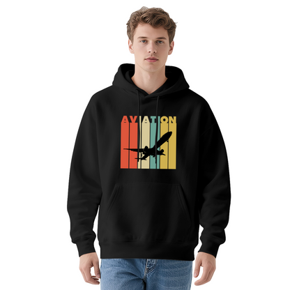Retro Aviation Airplane Graphic Hoodie