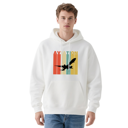 Retro Aviation Airplane Graphic Hoodie