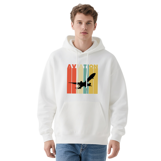 Retro Aviation Airplane Graphic Hoodie