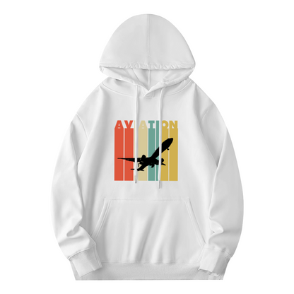 Retro Aviation Airplane Graphic Hoodie