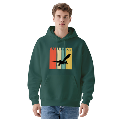 Retro Aviation Airplane Graphic Hoodie