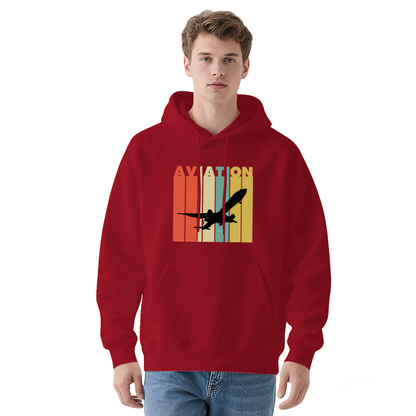 Retro Aviation Airplane Graphic Hoodie