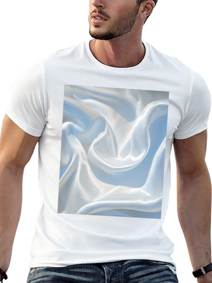 Abstract Swirl Pattern Black T-Shirt