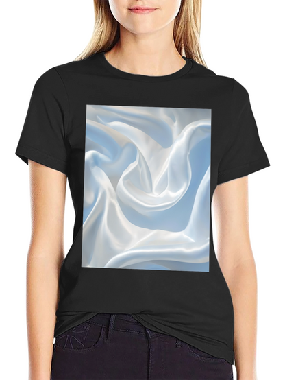 Abstract Swirl Pattern Black T-Shirt