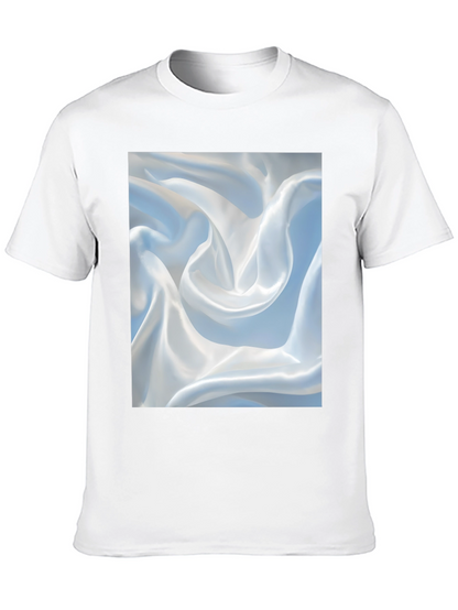 Abstract Swirl Pattern Black T-Shirt