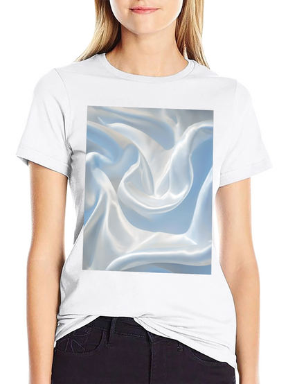 Abstract Swirl Pattern Black T-Shirt