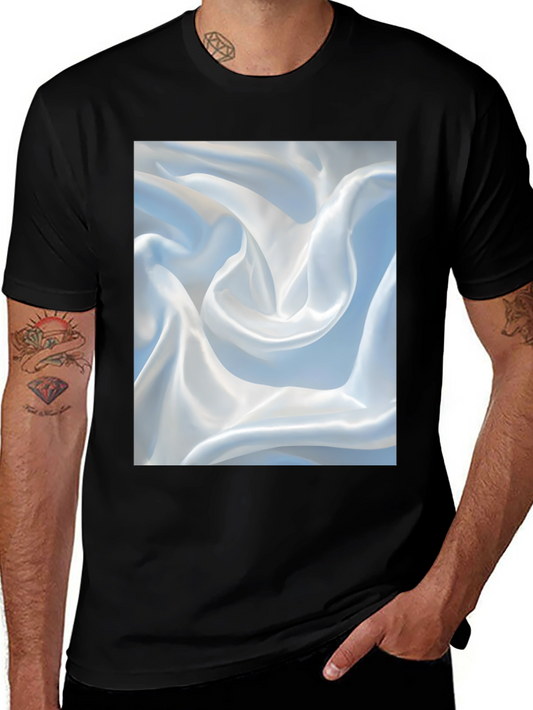 Abstract Swirl Pattern Black T-Shirt