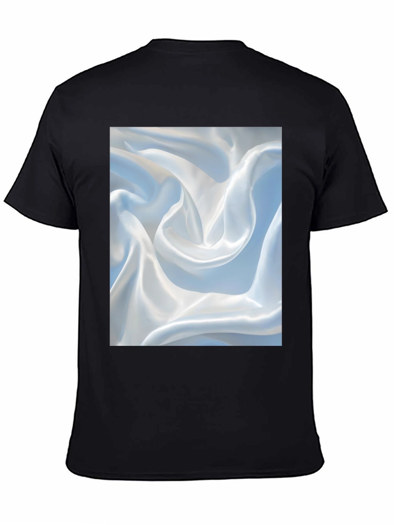 Abstract Swirl Pattern Black T-Shirt