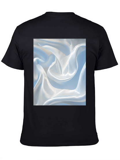 Abstract Swirl Pattern Black T-Shirt