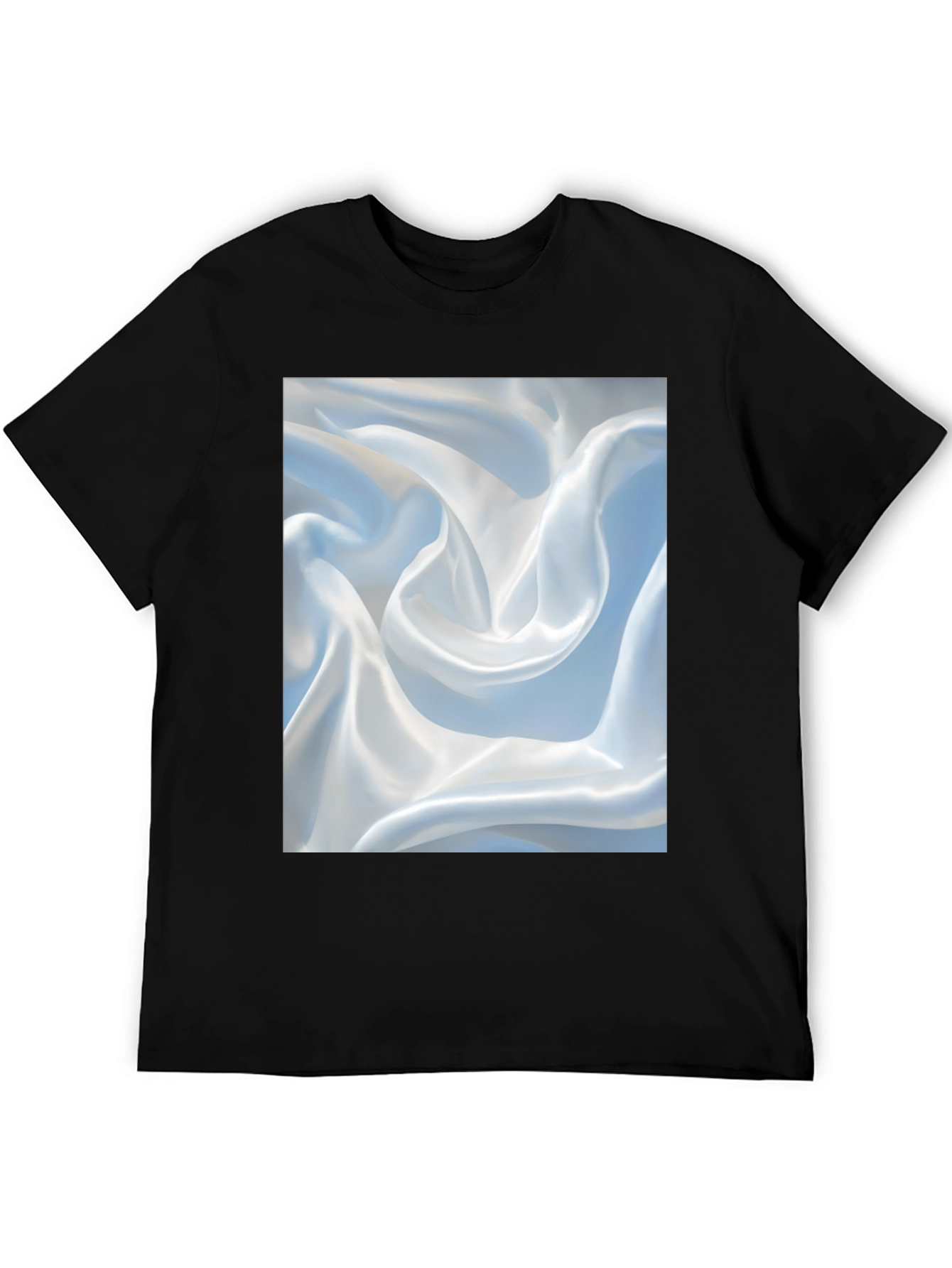 Abstract Swirl Pattern Black T-Shirt