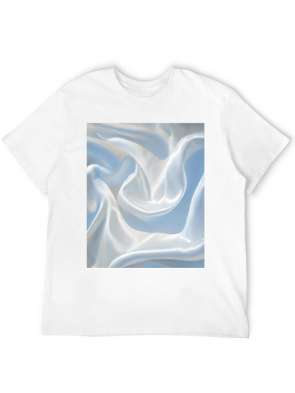 Abstract Swirl Pattern Black T-Shirt