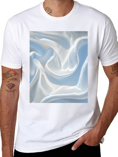 Abstract Swirl Pattern Black T-Shirt