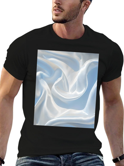Abstract Swirl Pattern Black T-Shirt
