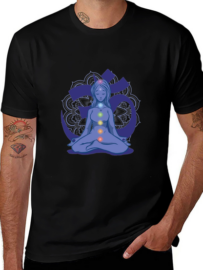 Chakra Meditation Black T-Shirt
