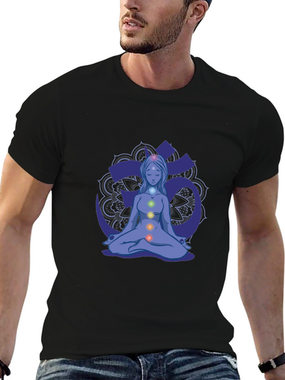 Chakra Meditation Black T-Shirt