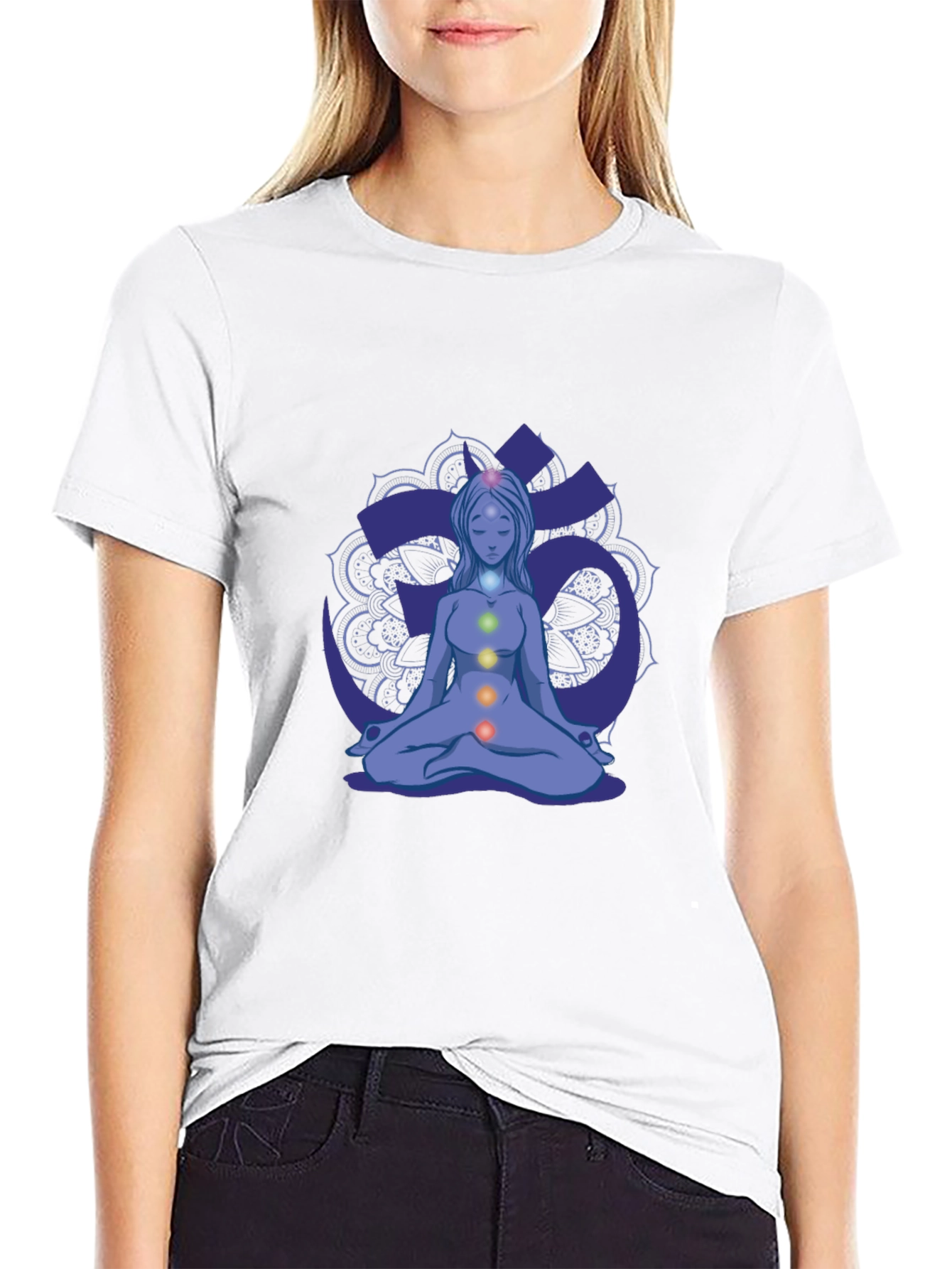 Chakra Meditation Black T-Shirt