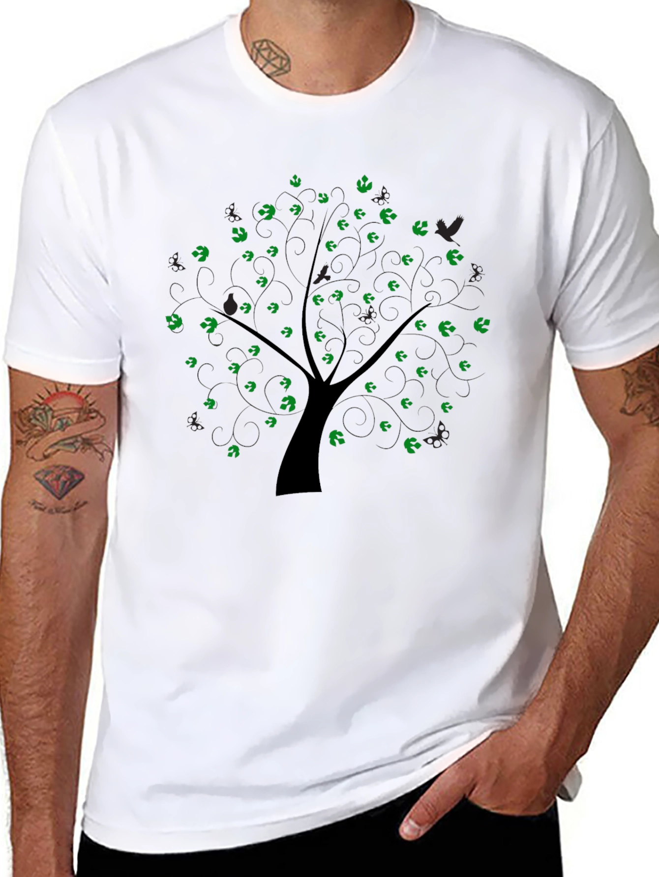 Black Tree Graphic T-Shirt