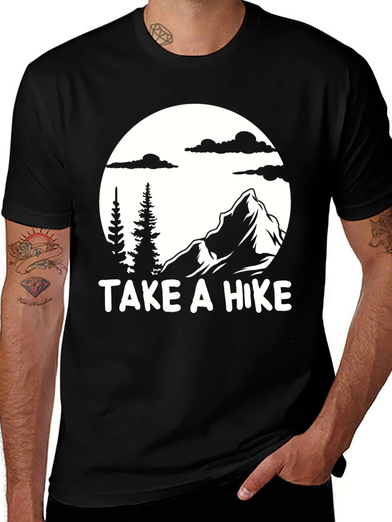Take a Hike Black Graphic T-Shirt