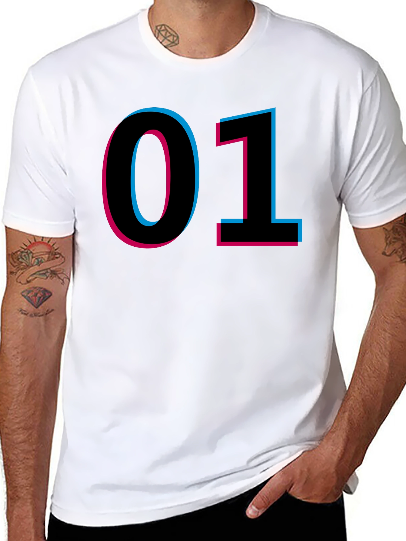 Retro 01 Graphic Tee - Black Cotton T-Shirt