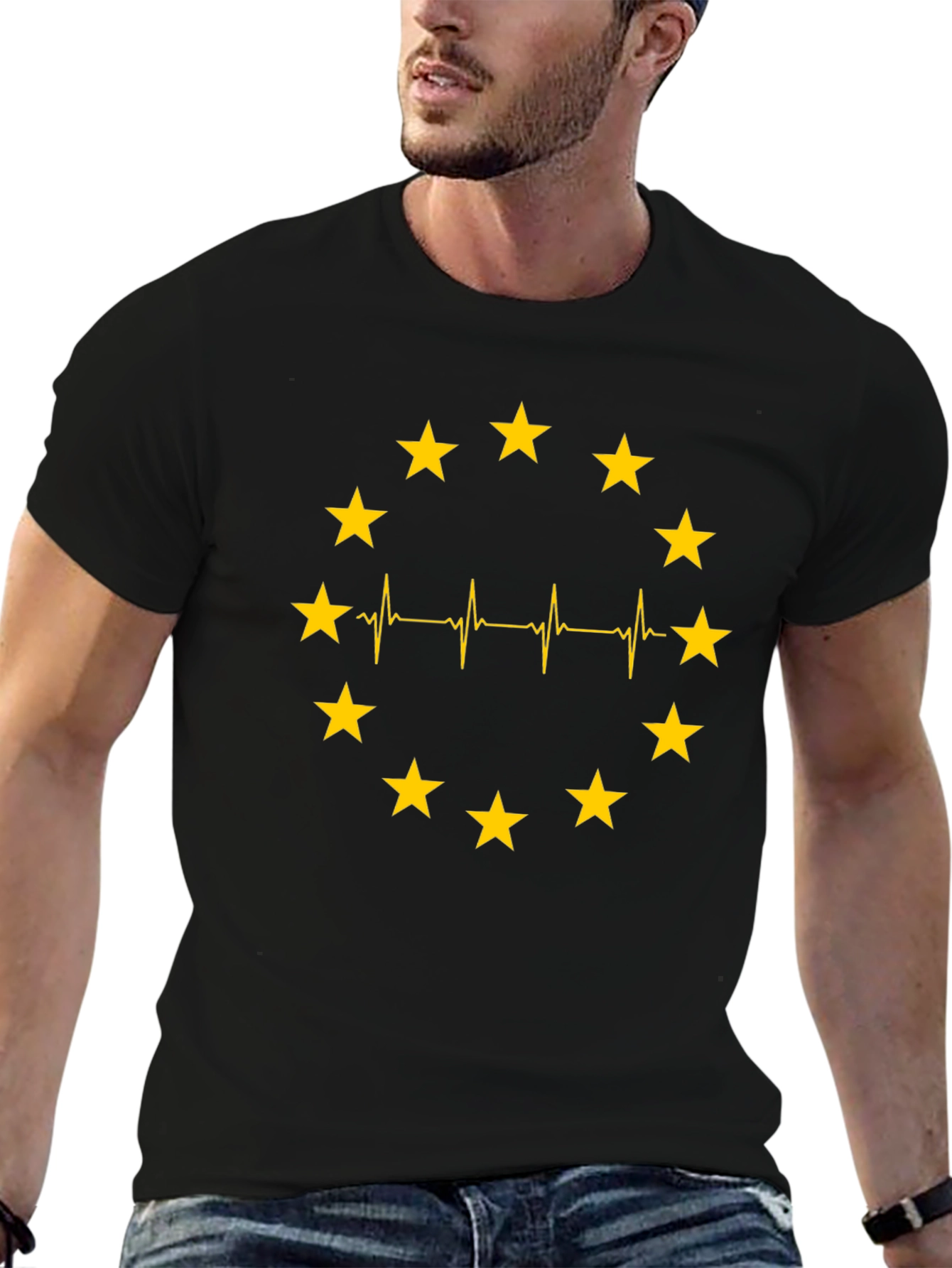 EU Heartbeat T-Shirt - European Union Pride Tee
