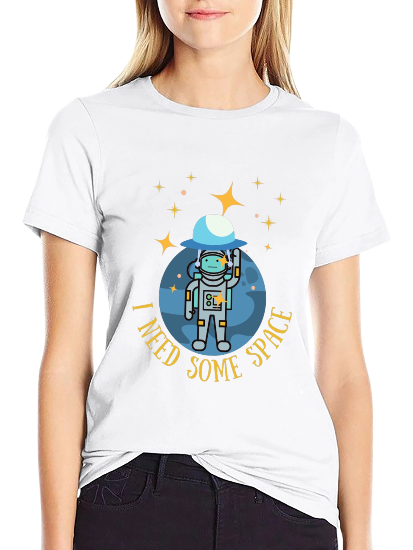 I Need Some Space Black T-Shirt