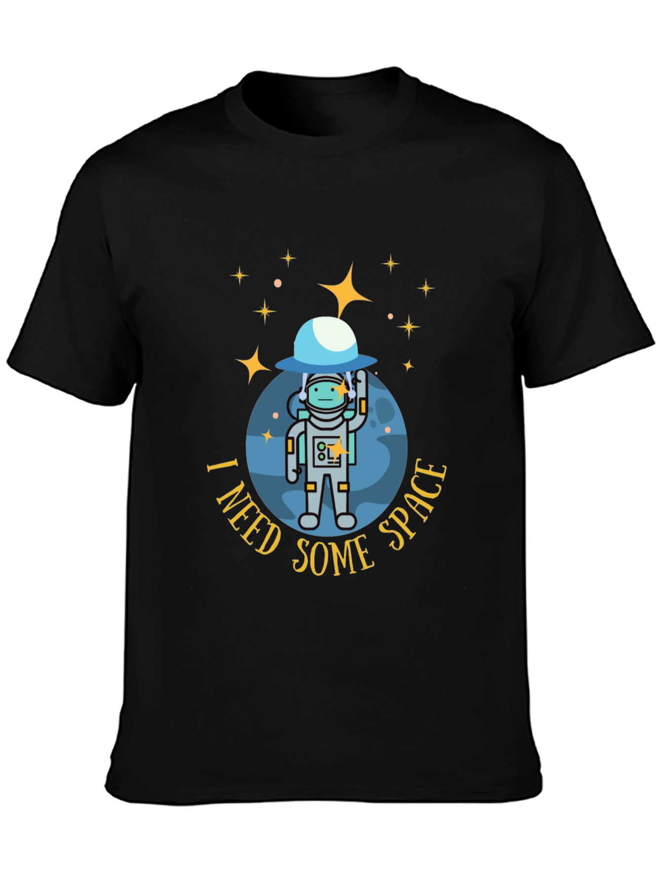 I Need Some Space Black T-Shirt