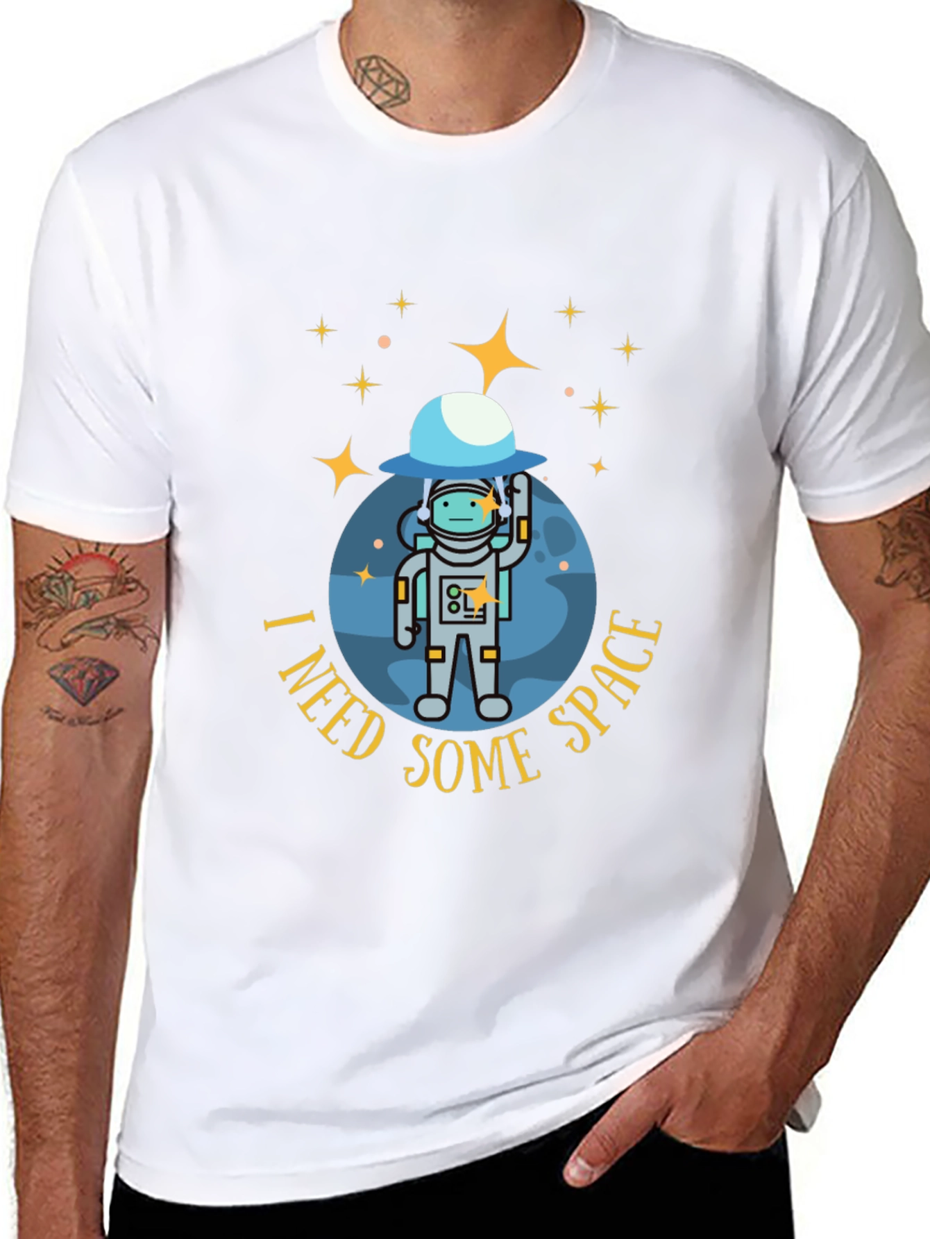 I Need Some Space Black T-Shirt