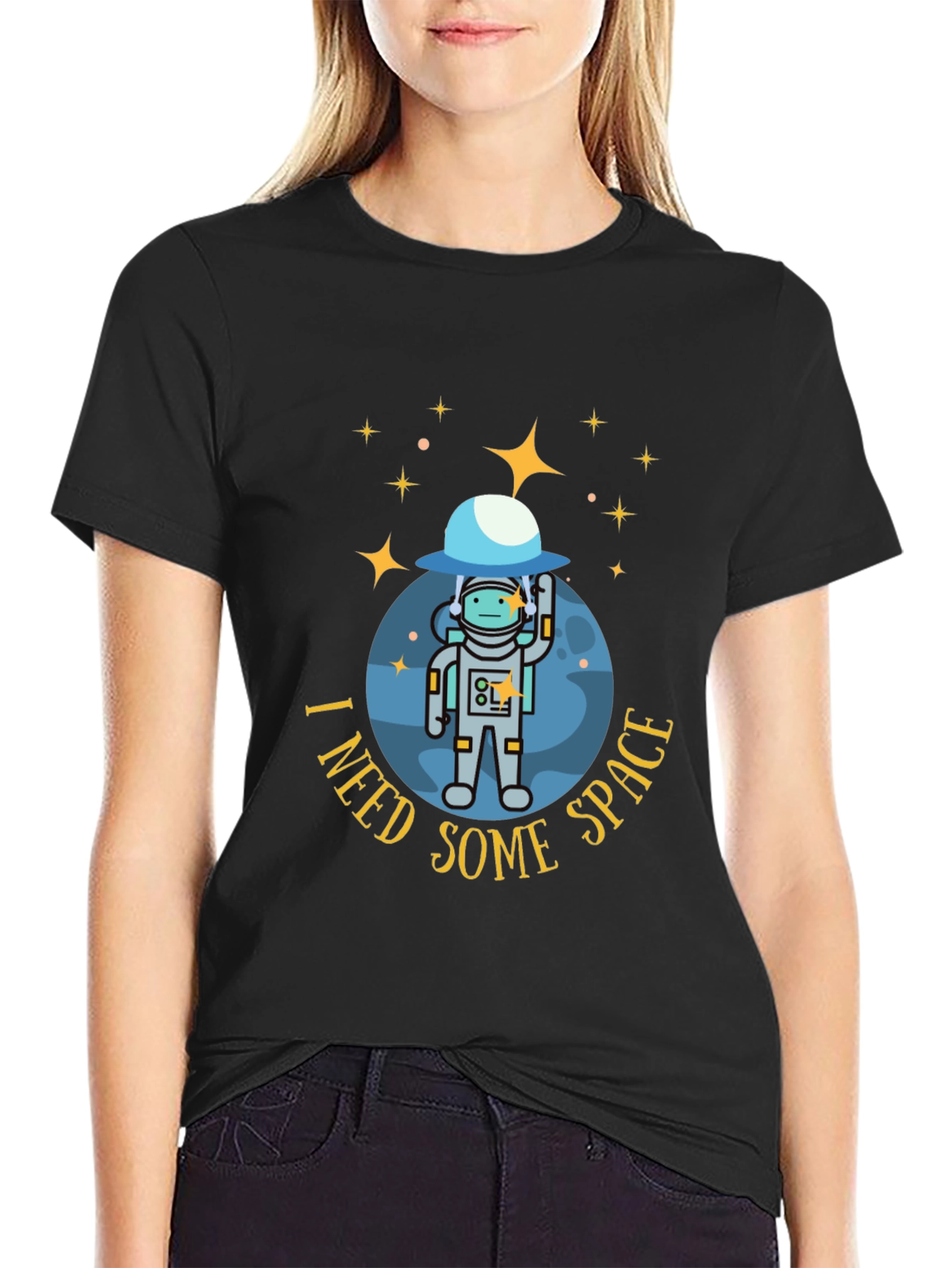 I Need Some Space Black T-Shirt