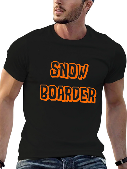 Snow Boarder Graphic T-Shirt Black