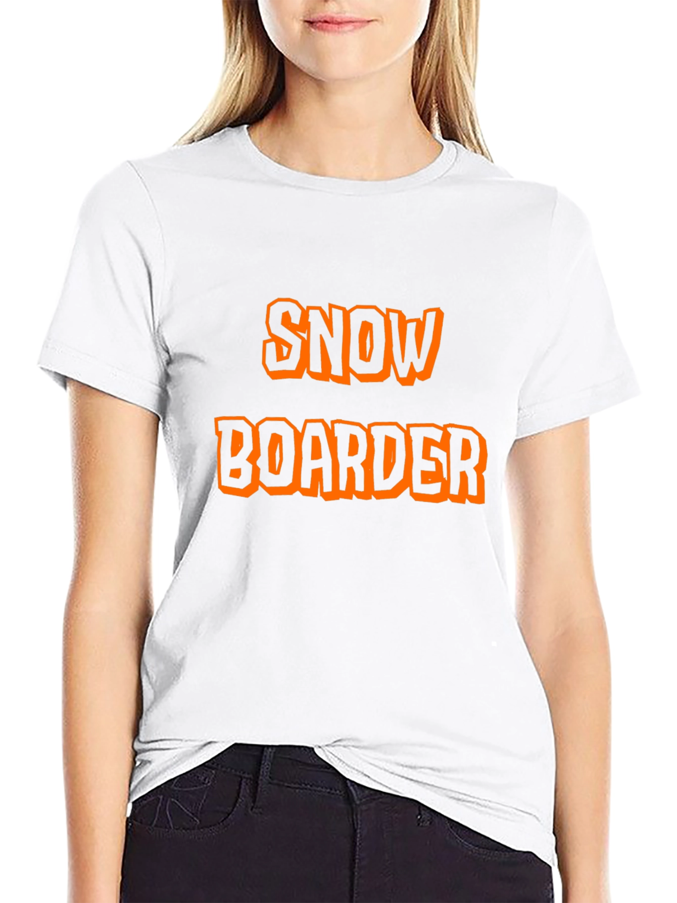 Snow Boarder Graphic T-Shirt Black