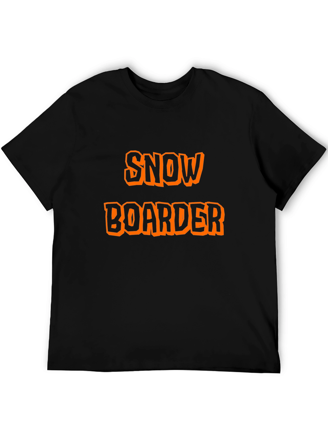 Snow Boarder Graphic T-Shirt Black