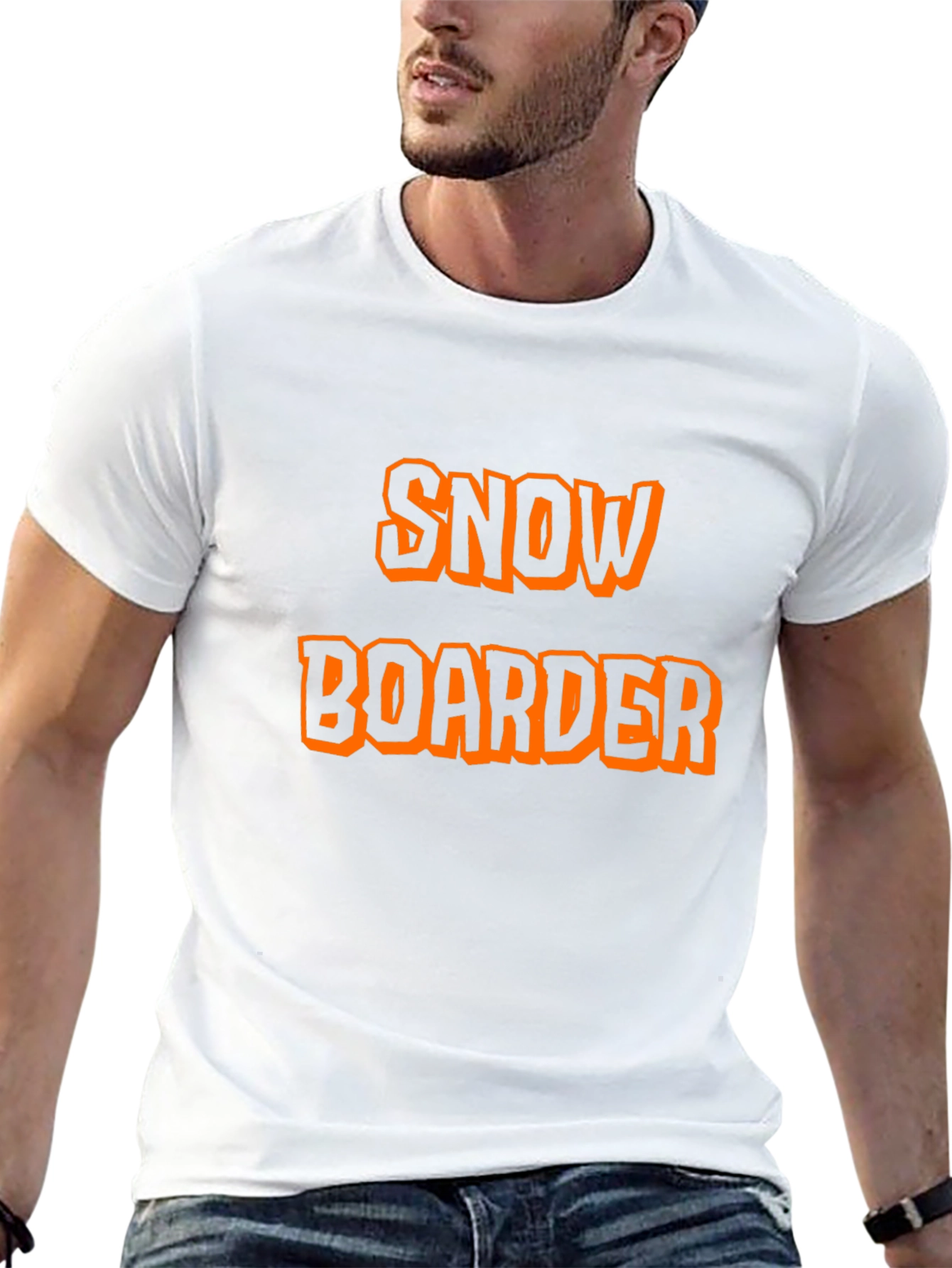 Snow Boarder Graphic T-Shirt Black