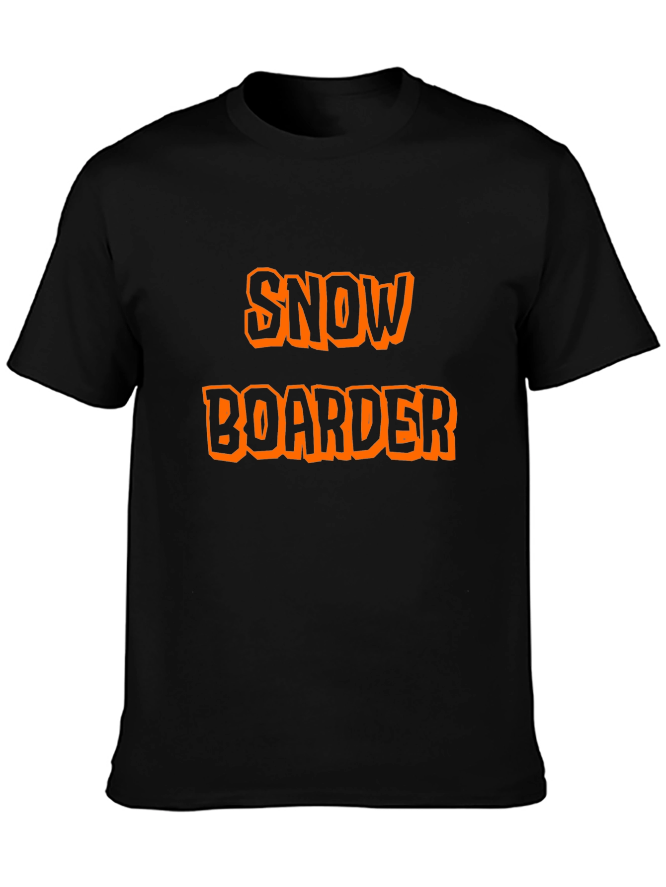 Snow Boarder Graphic T-Shirt Black