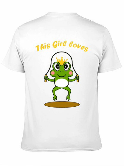 Girl Loves Frog Jumping Rope T-Shirt