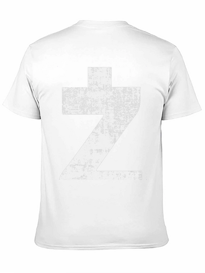 Distressed Z Graphic Tee - Black Cotton Casual Wear