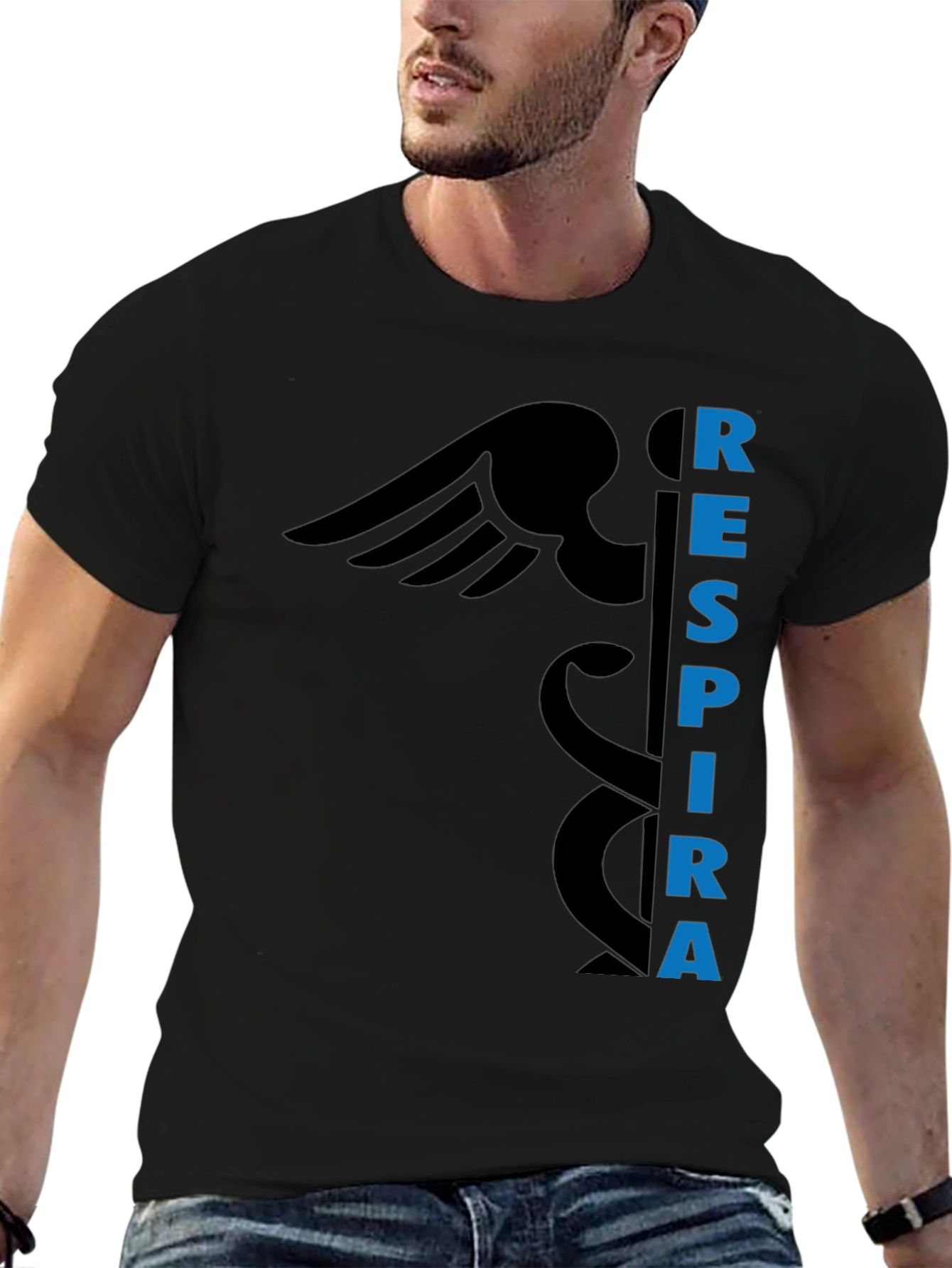 Respire Medical Symbol T-Shirt - Black