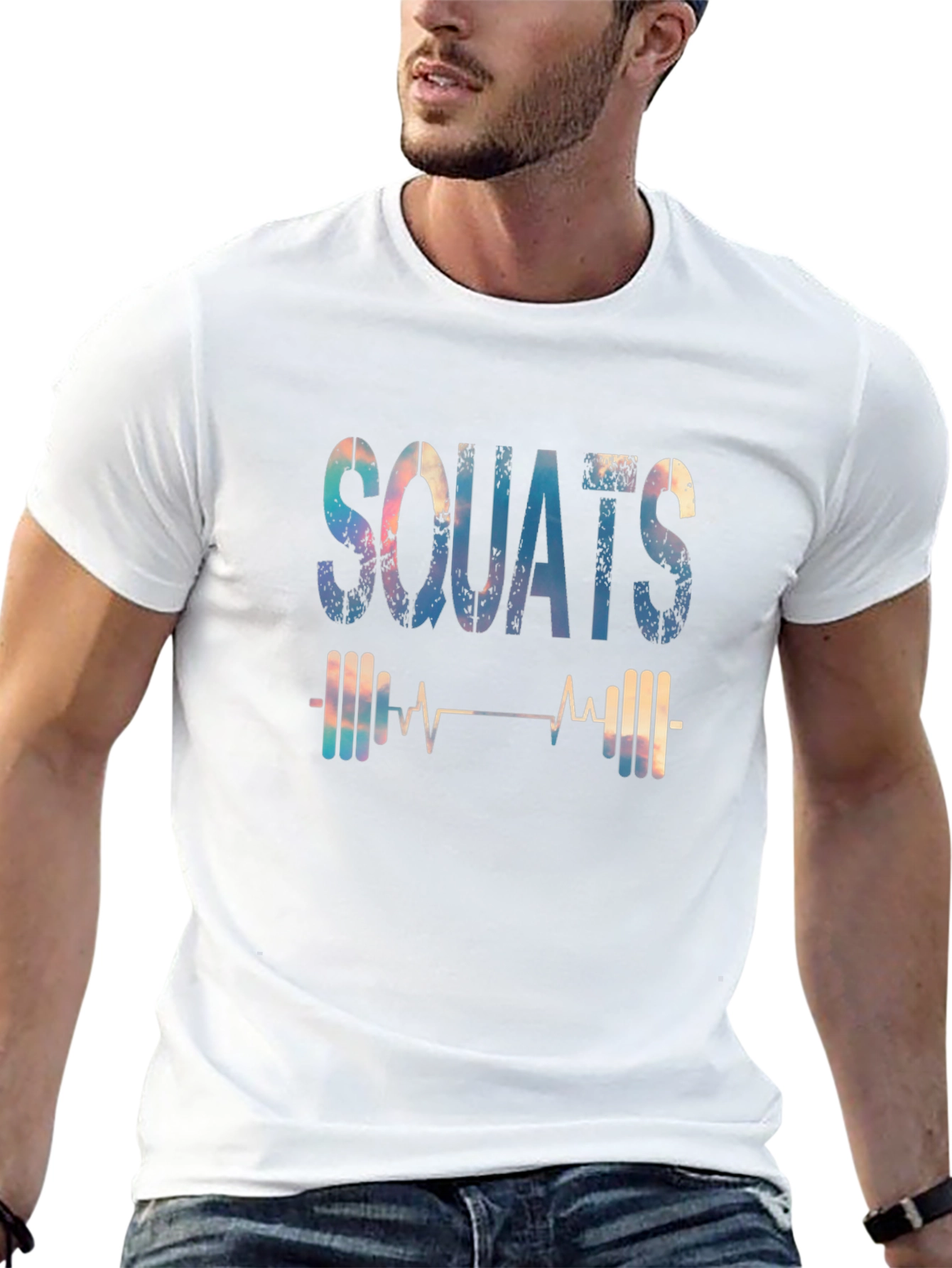 Squats Heartbeat Graphic T-Shirt