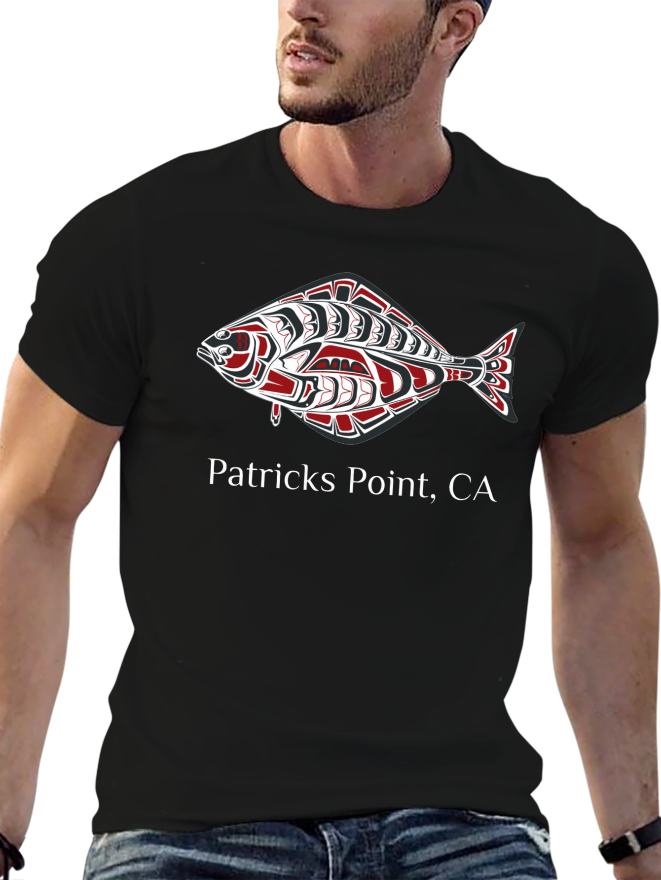 Patricks Point CA Fish Graphic Tee