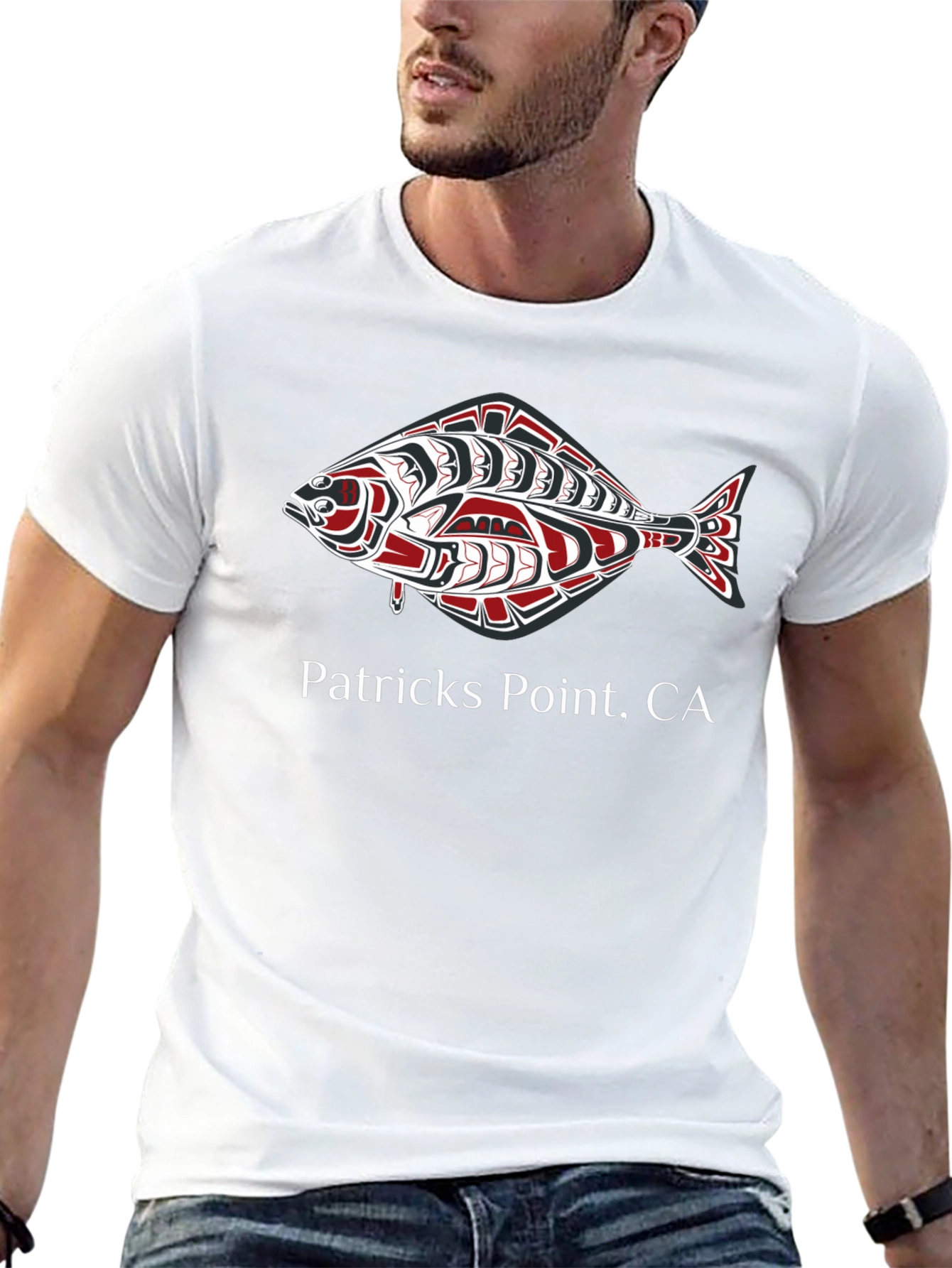 Patricks Point CA Fish Graphic Tee