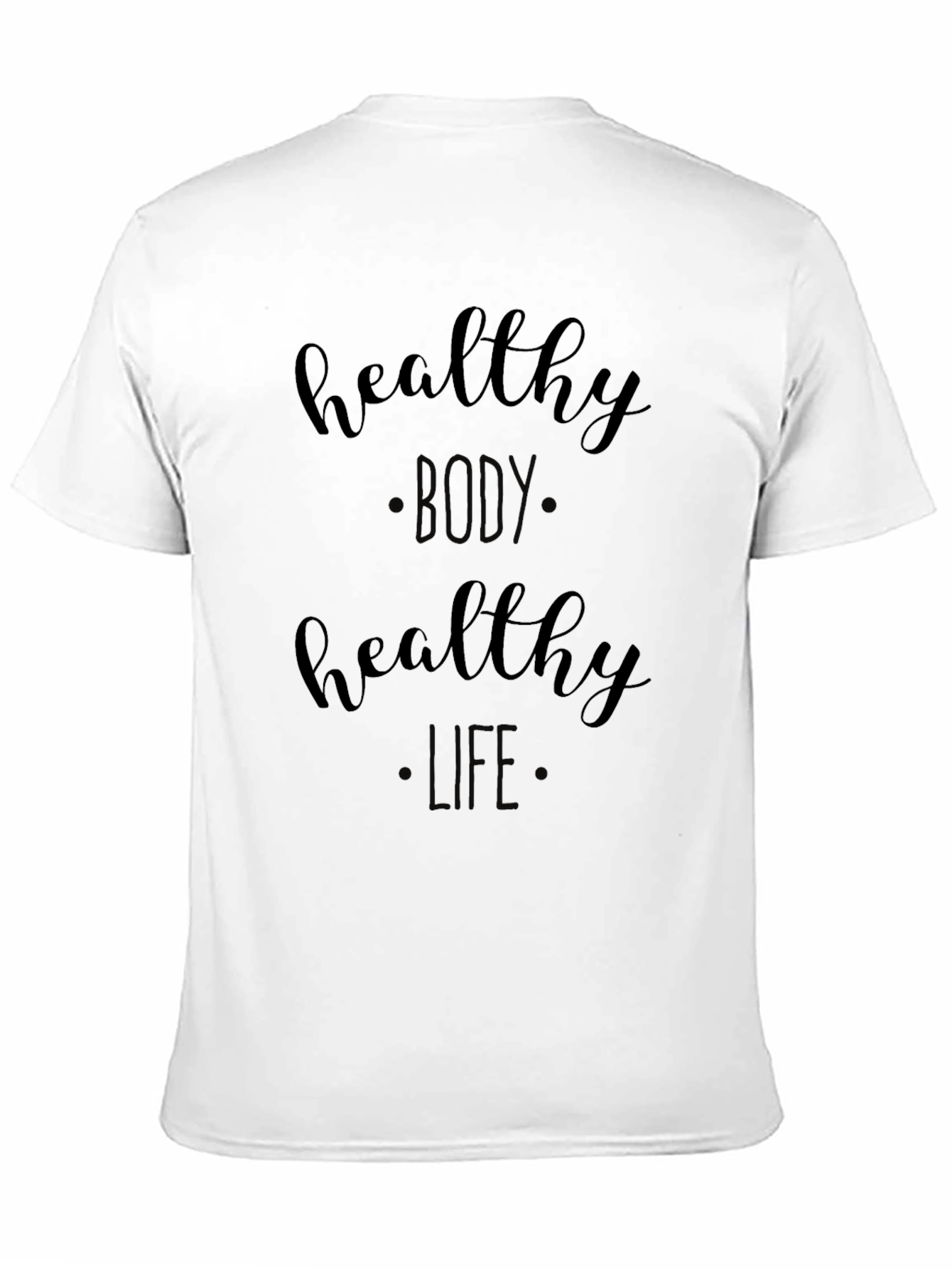 Healthy Body Healthy Life Black Graphic Tee