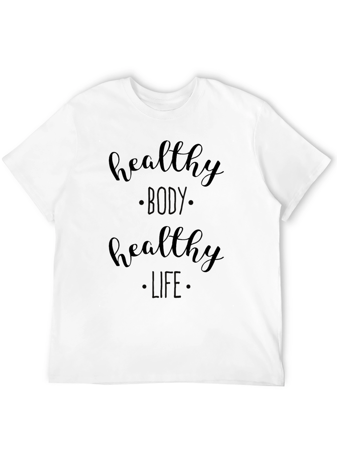 Healthy Body Healthy Life Black Graphic Tee