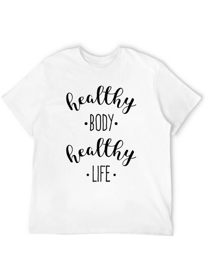 Healthy Body Healthy Life Black Graphic Tee