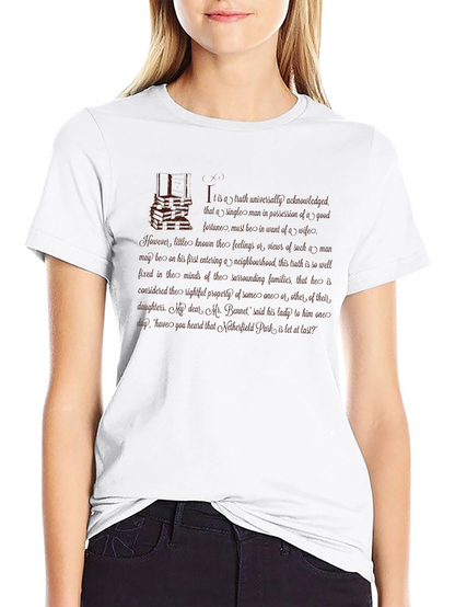 Literary Quote Graphic Tee - Soft Black Cotton