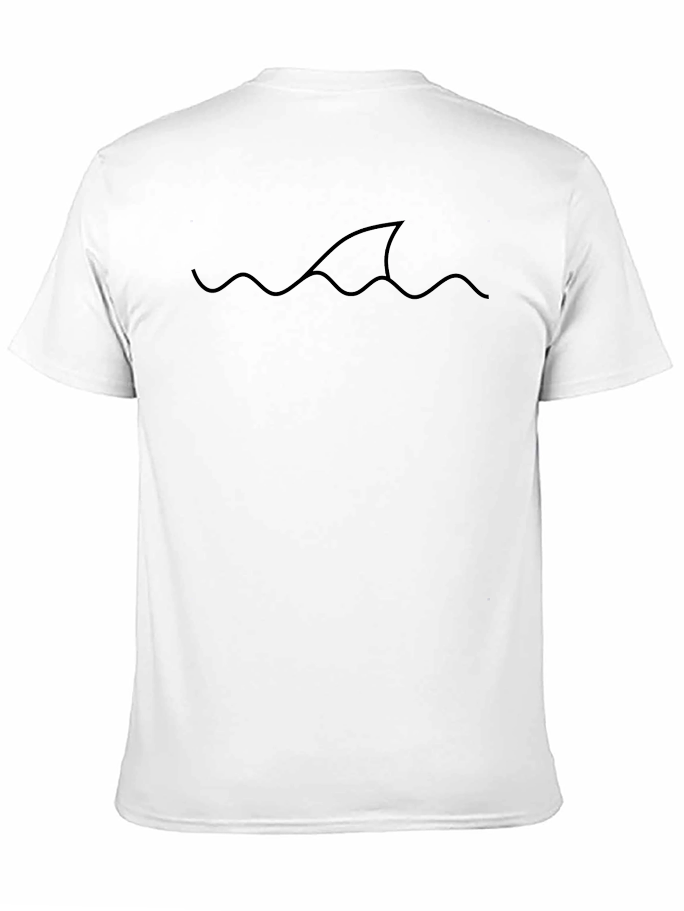 Mens Black Shark Fin Graphic Tee