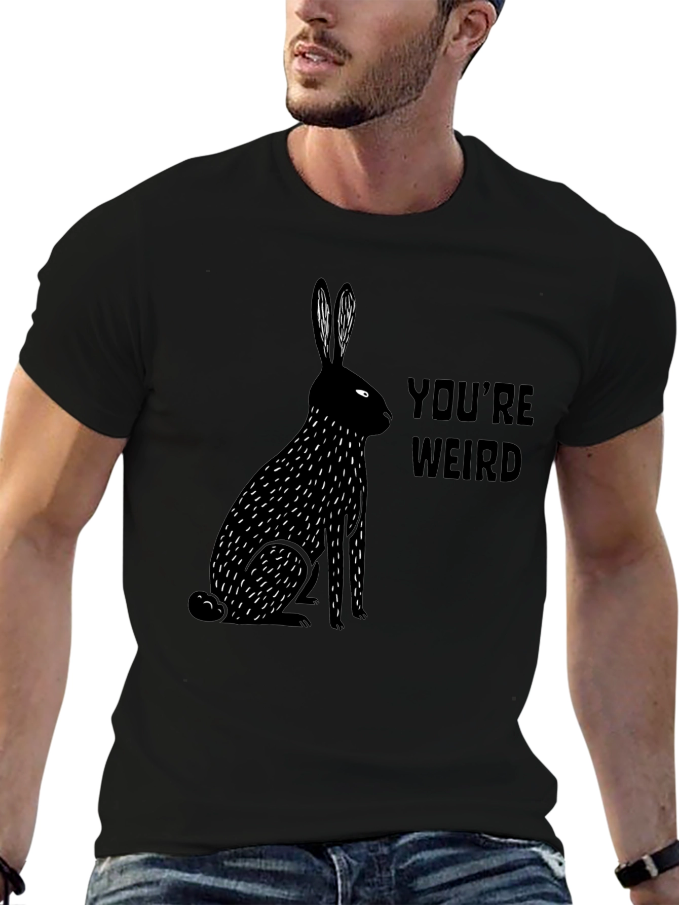 Youre Weird Rabbit Graphic Tee